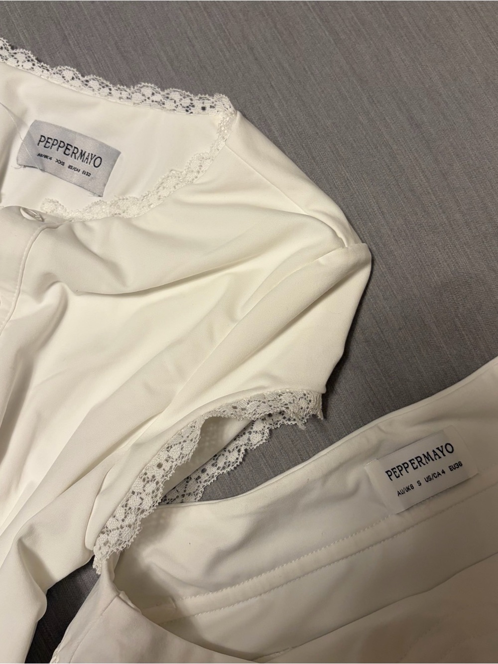 Peppermayo Landon Button Up Top (XXS) and Mini Skort (Small) Set, White - Picture 7 of 11